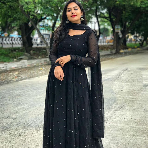 Beautiful Black Anarkali Dress