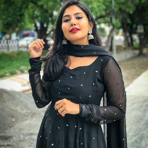 Beautiful Black Anarkali Dress