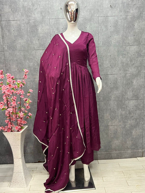 Anarkali Fully Flair With Plazzo Set