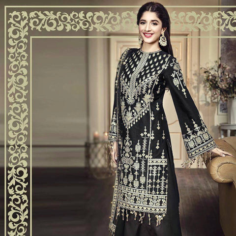 Beautiful Fancy Embroidery Work Top-Sharara With Dupatta